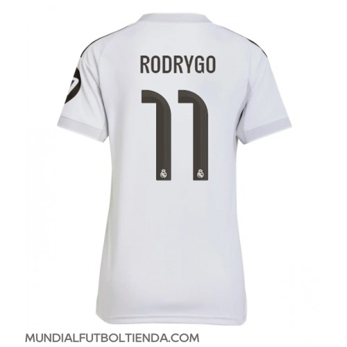 Camiseta Real Madrid Rodrygo Goes #11 Primera Equipación Replica 2025-26 para mujer mangas cortas